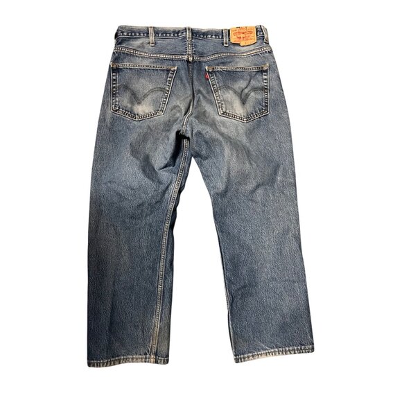 Levi's 505 Blue Jeans Men's Size W38 L30 Regular Fit Straight Leg Cotton Denim - Picture 8 of 10